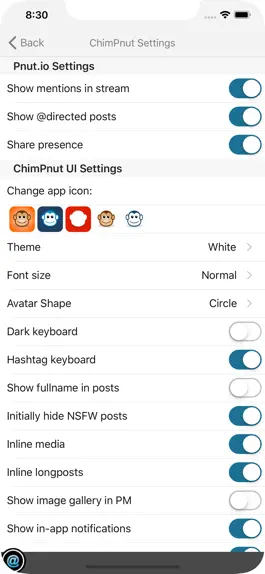 Game screenshot ChimPnut - Microblog,PM,Chat apk