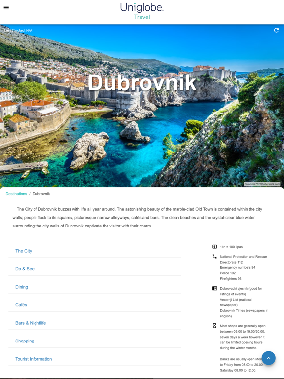 UNIGLOBE Travel Companion iPad screenshot 5 - Travel app