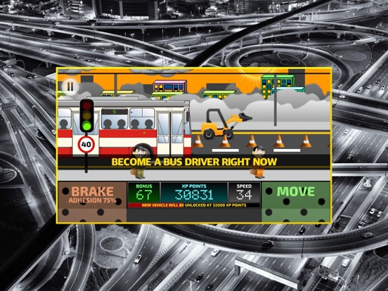City Bus Driving Simulator 2D iPad screenshot