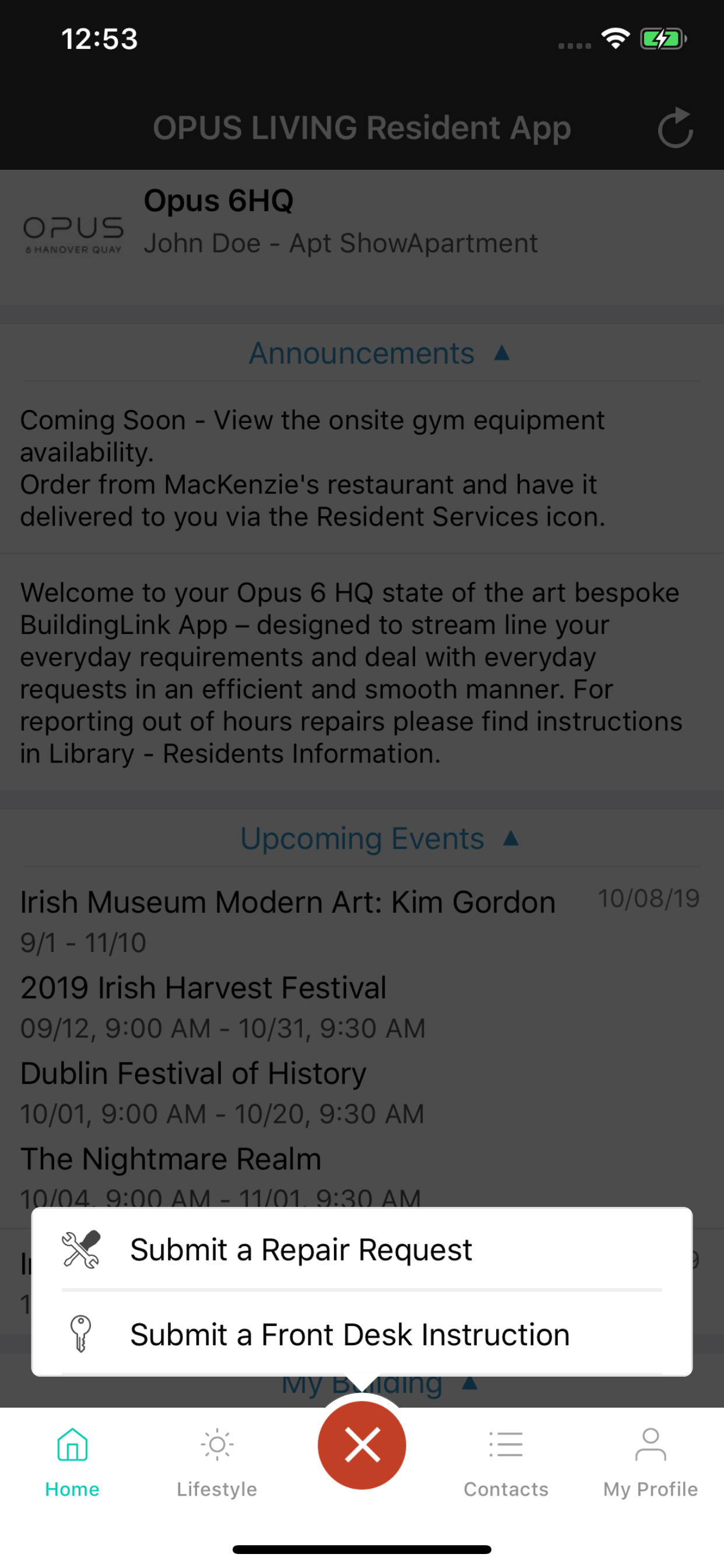 OPUS LIVING Resident App
