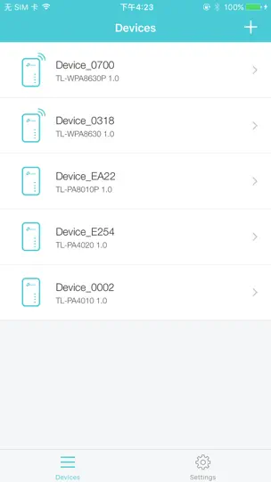 Captura de pantalla de TpPLC en iPhone 5