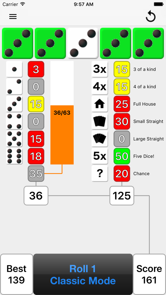#5. Five Dice! (iOS) Podle: Colin Lyders