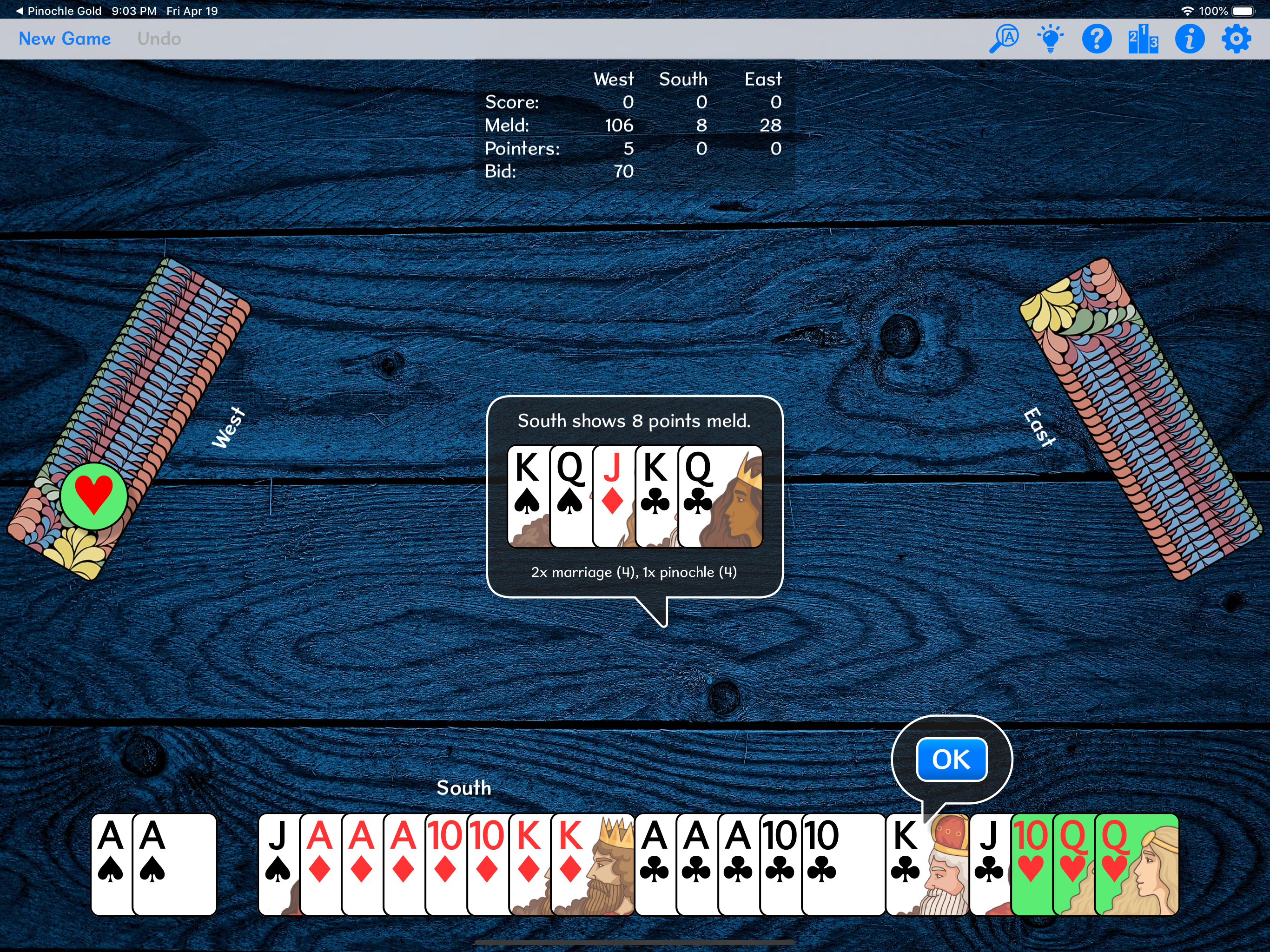 Cutthroat Pinochle+ screenshot 11