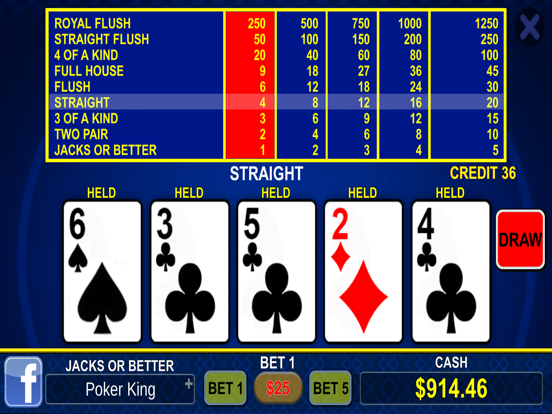 Video Poker World iPad screenshot