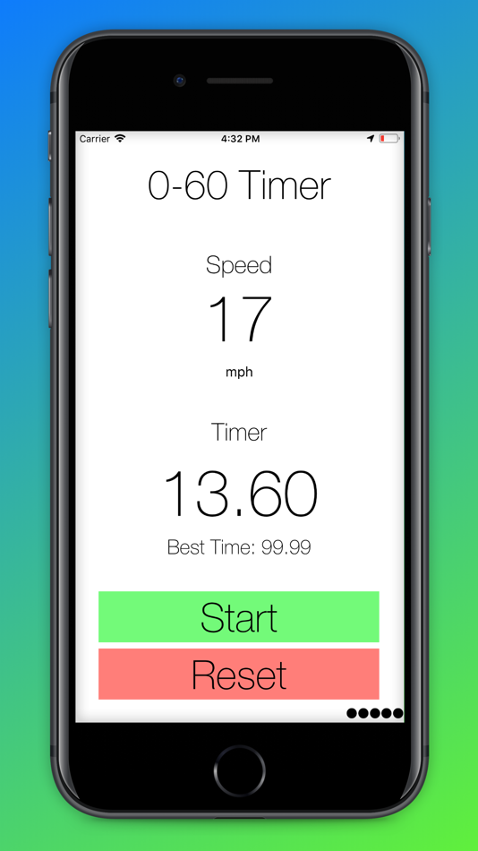 #5. 0-60 Timer (iOS) Ved: Jake Baker