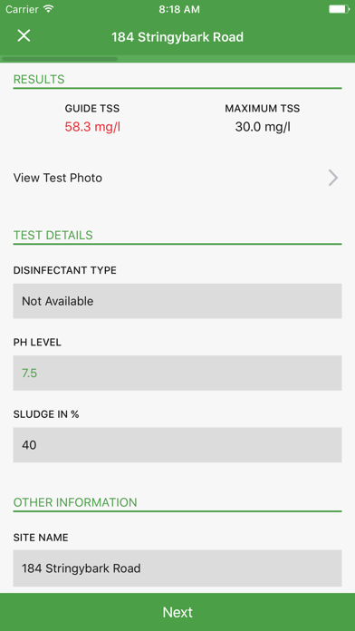 Onsite Management App (OMA) Screenshot