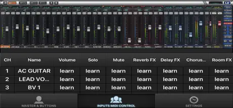 Ui MIDI mixer