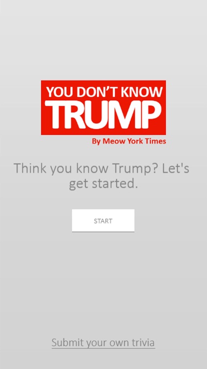 You Don't Know Trump Trivia