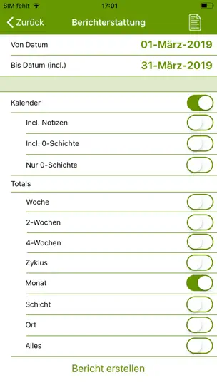 Screenshot von FlexR (Schicht Planer) auf dem iPhone 4