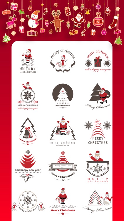 100 Christmas Stickers. Emojis