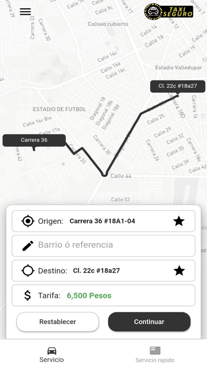 Taxi seguro guatapuri