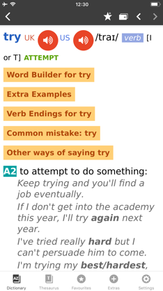 Cambridge English Dictionary screenshot 2
