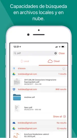 Captura de pantalla de Amerigo File Manager en iPhone 9