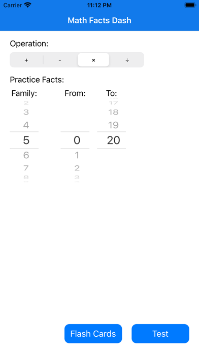 Screenshot #1 pour Math Facts Dash