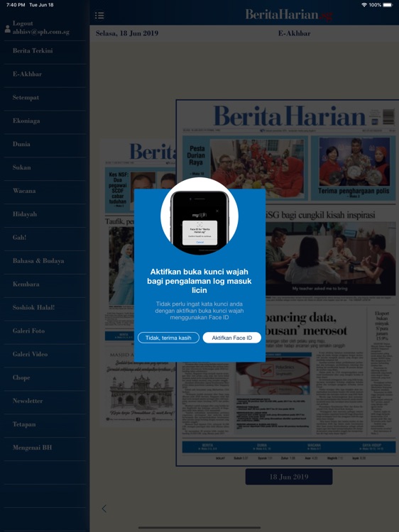 Berita Harian.sg for iPad