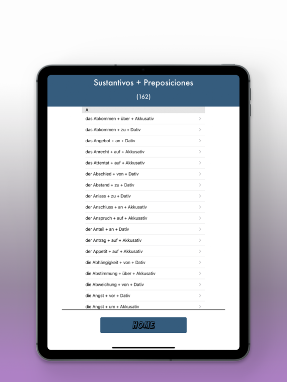 Nomen mit Präpositionen iPad screenshot 4 - Education app