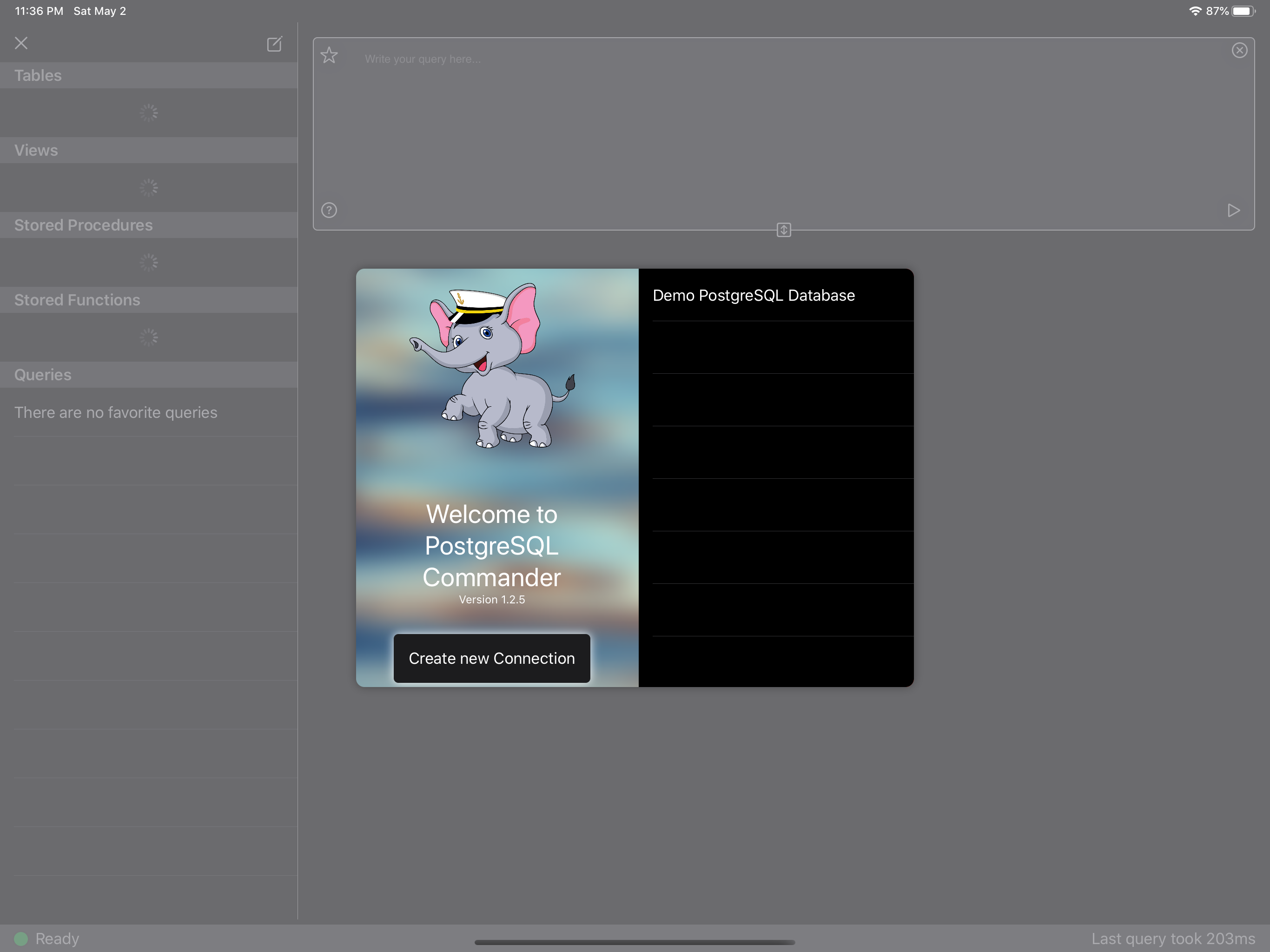 PostgreSQL Commander for iPad screenshot 4