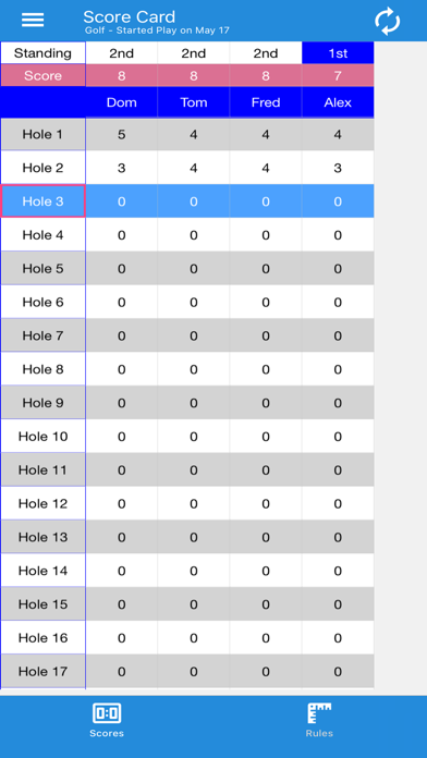 Family Scores iPhone screenshot