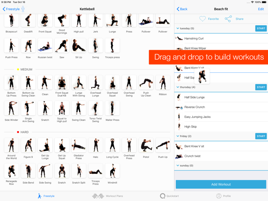 Stark Fitness iPad app afbeelding 3