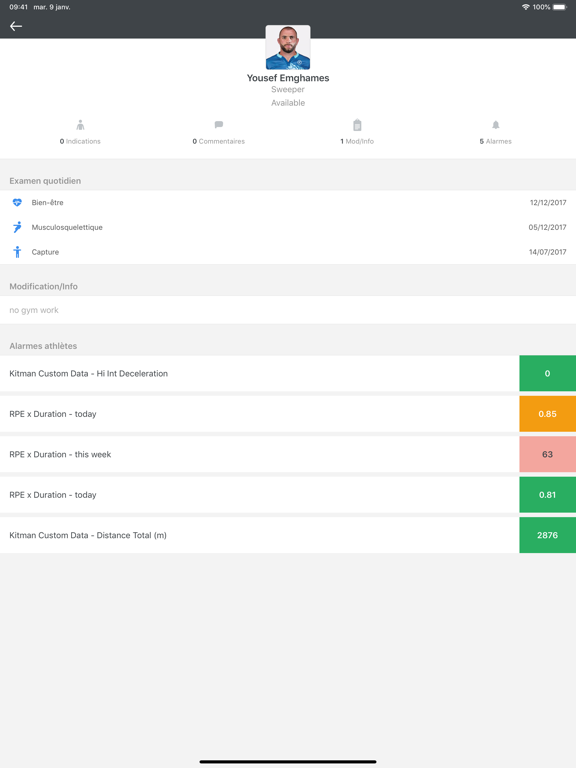 Screenshot #5 pour Kitman Labs Coach