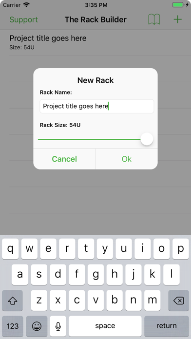 The Rack Builder Screenshot