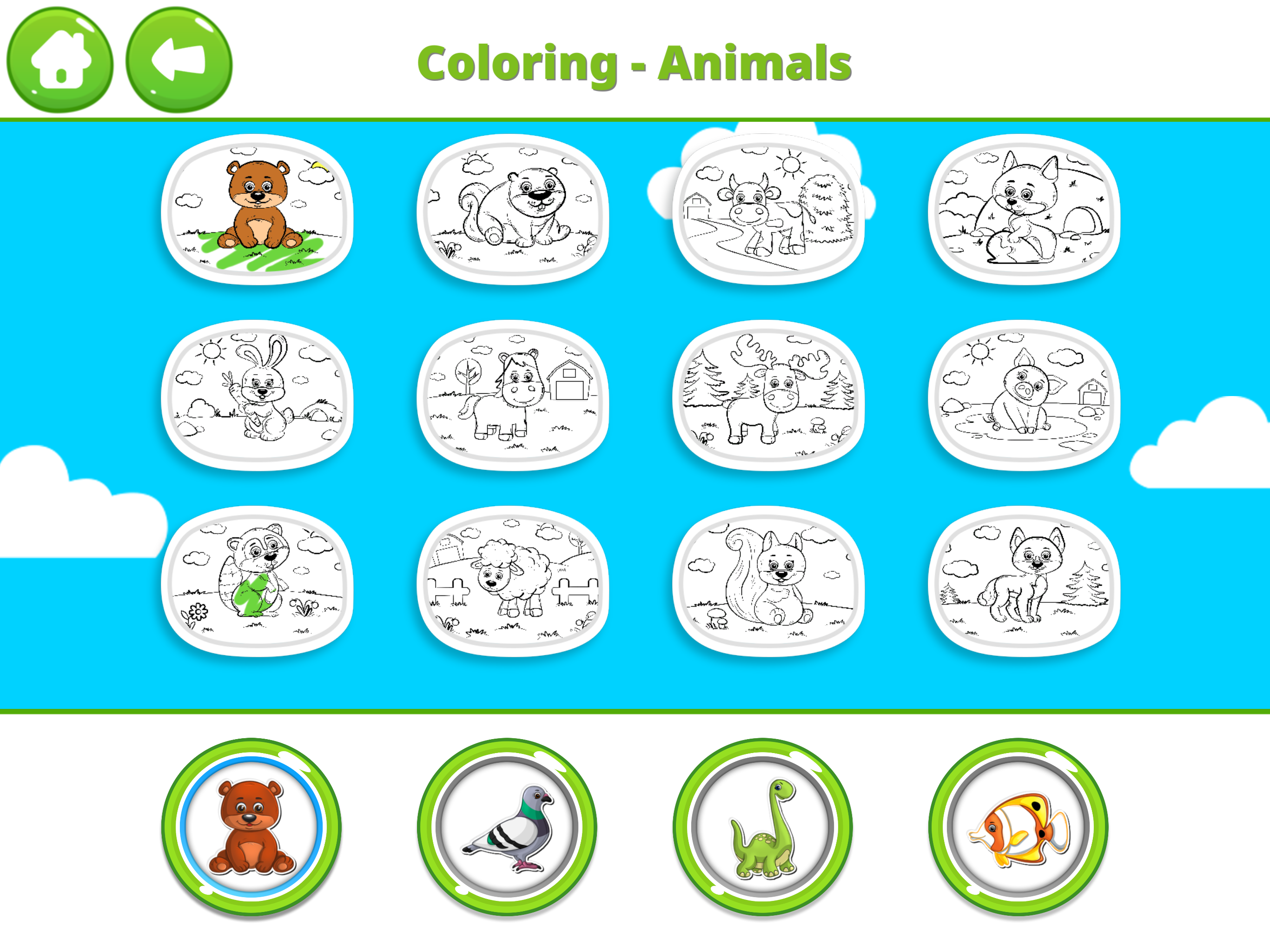 Coloring Book for Kids Animals