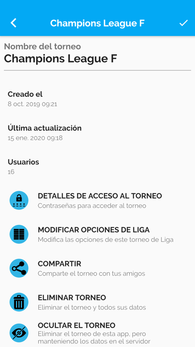 Mis Torneos iPhone screenshot 2