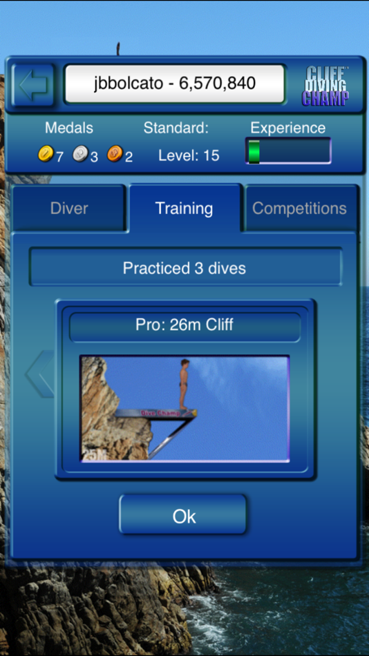 #3. Cliff Diving Champ (iOS) 由: Jean-Baptiste Bolcato