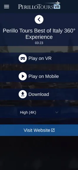 Game screenshot Perillo Tours VR hack