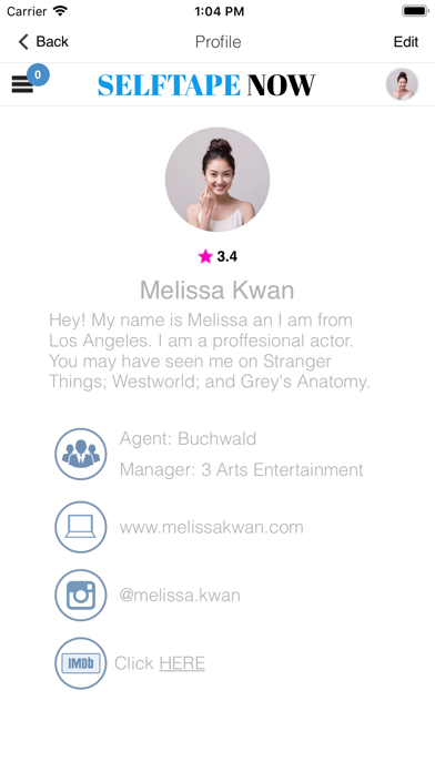 SELFTAPE NOW iPhone screenshot 1 - Photo & Video app