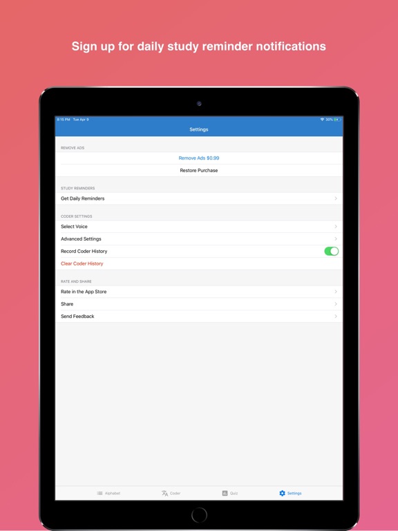 NATO Phonetic Alphabet ICAO iPad screenshot 5 - Education app