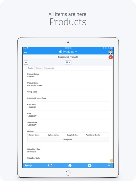 Hanbiro CRM iPad screenshot