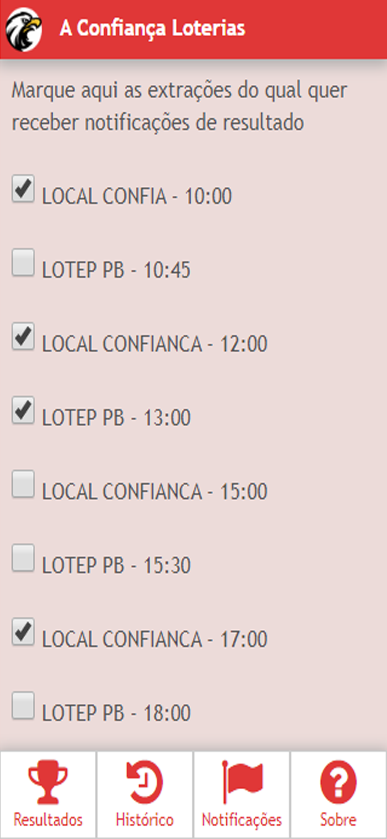 Resultados da Confiança screenshot 3
