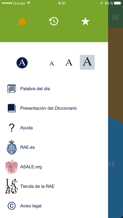 Diccionario del estudiante Screenshot