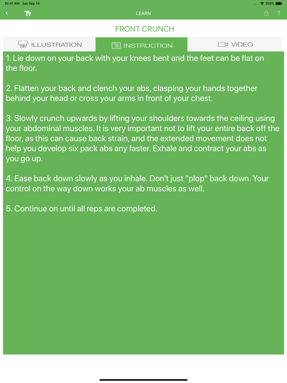 iAbs - Six pack abs exercise iPad screenshot 5 - Health & Fitness app