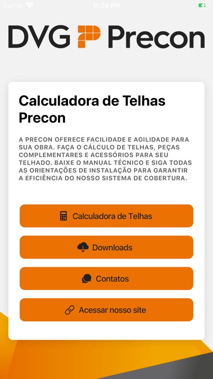 Calculadora de telhas Precon