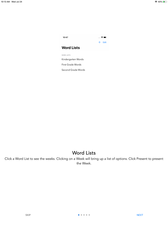 Word Wall Words iPad screenshot 2 - Education app