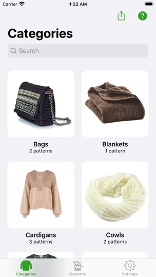 Screenshot von Knitting Patterns Lite auf dem iPhone 1