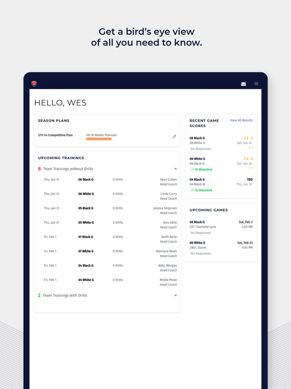 PlayMetrics iPad screenshot 1 - Sports app