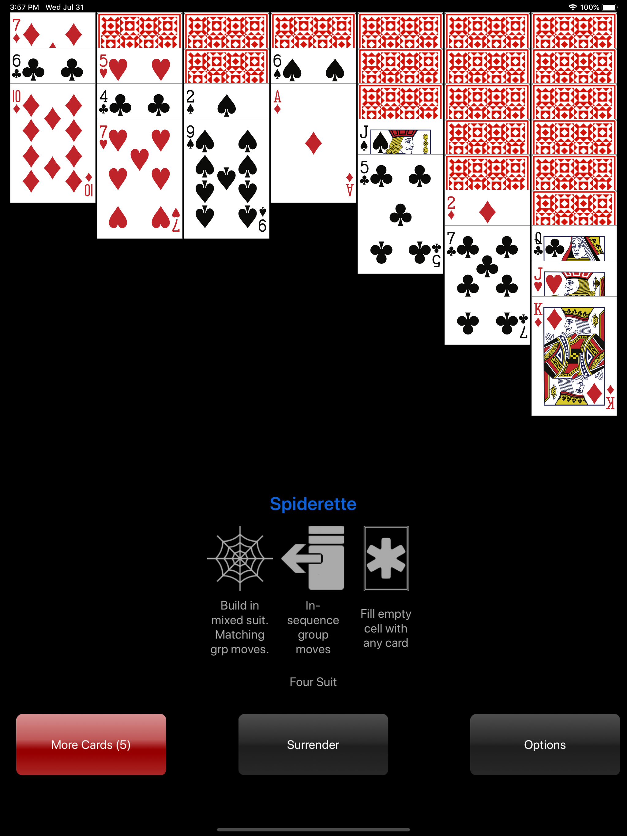 Spiderette Classic Solitaire