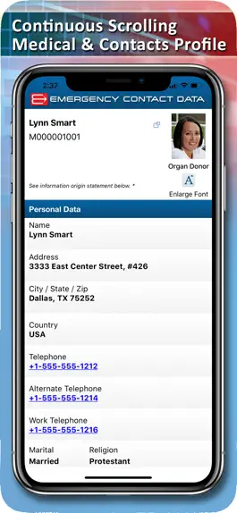 Game screenshot Emergency Contact Data apk