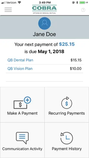 Medical Mutual's COBRA Options screenshot 2