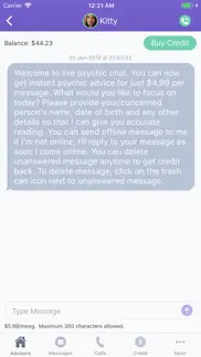 live psychic chat iphone screenshot 2