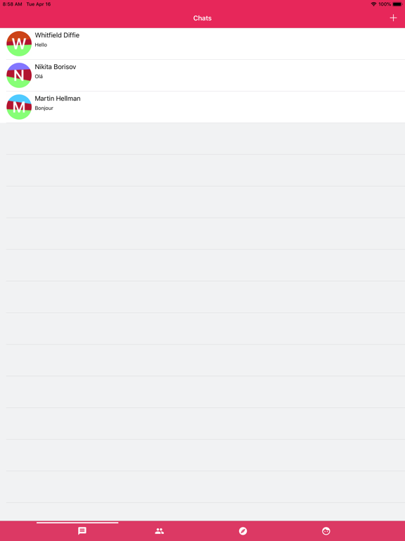 Zom Mobile Messenger iPad screenshot 3 - Social Networking app