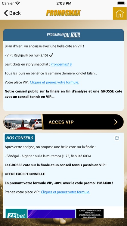 Pronosmax screenshot-3