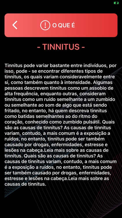 Tinnitus - Dicas