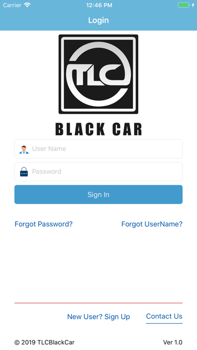 Screenshot #1 pour TLCBlackCarApp