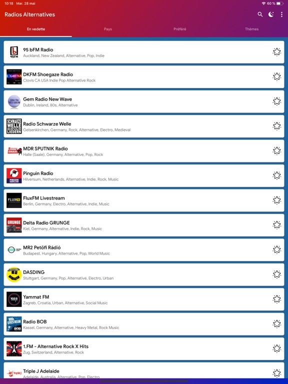Screenshot #4 pour Stations de Radio Alternatives