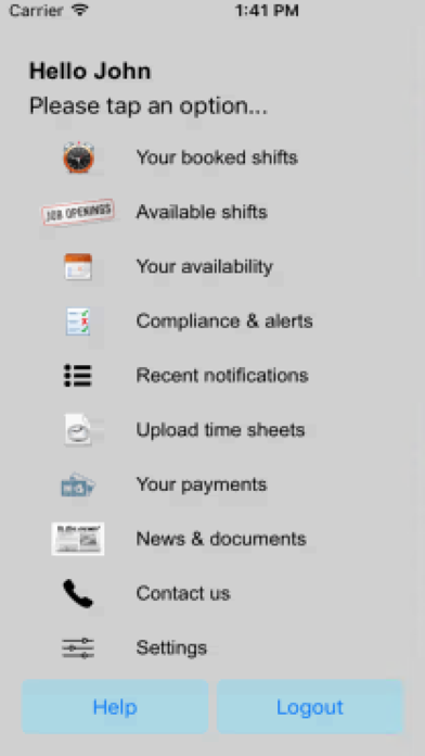App screenshot