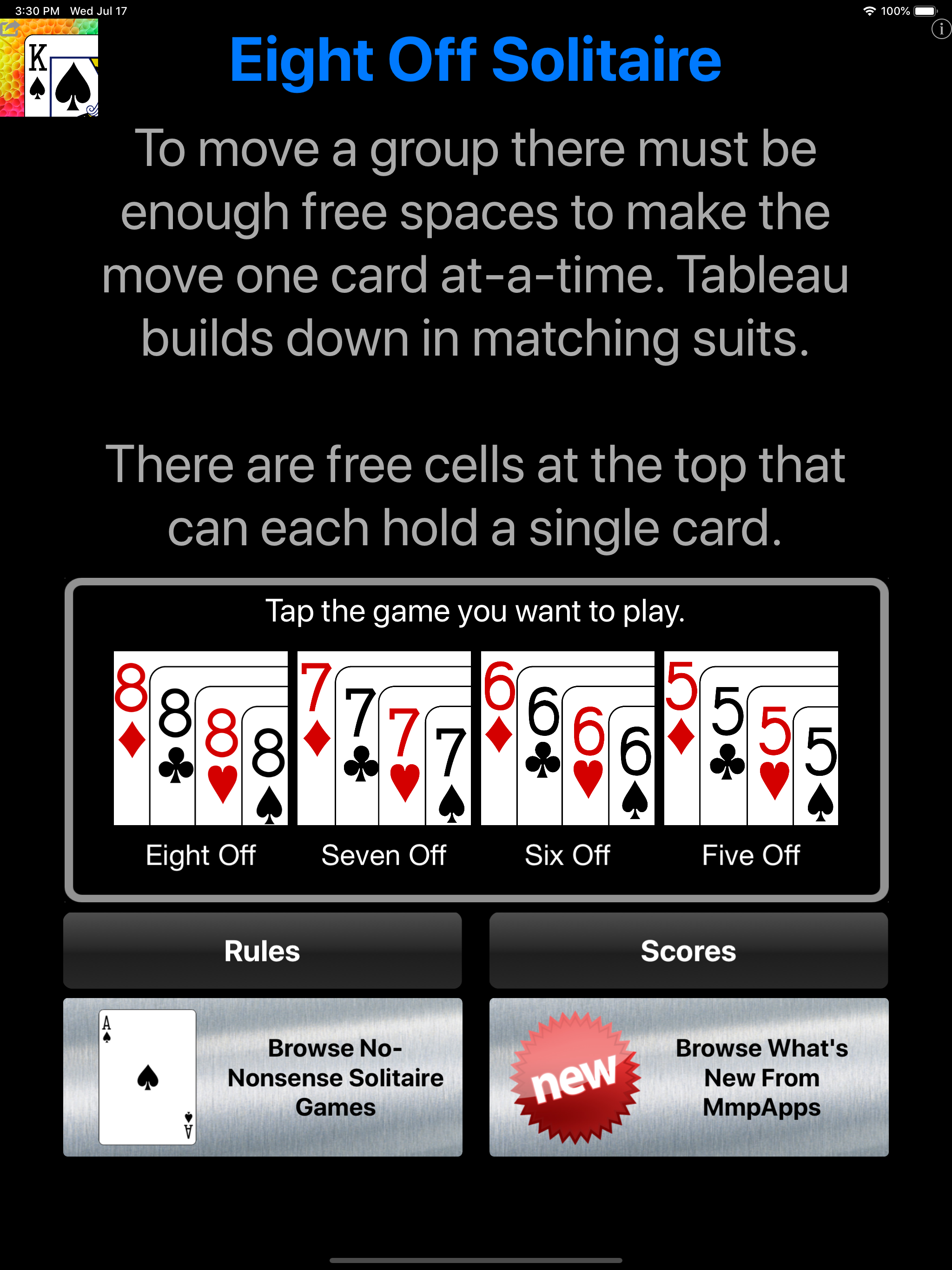 Eight Off Classic Solitaire